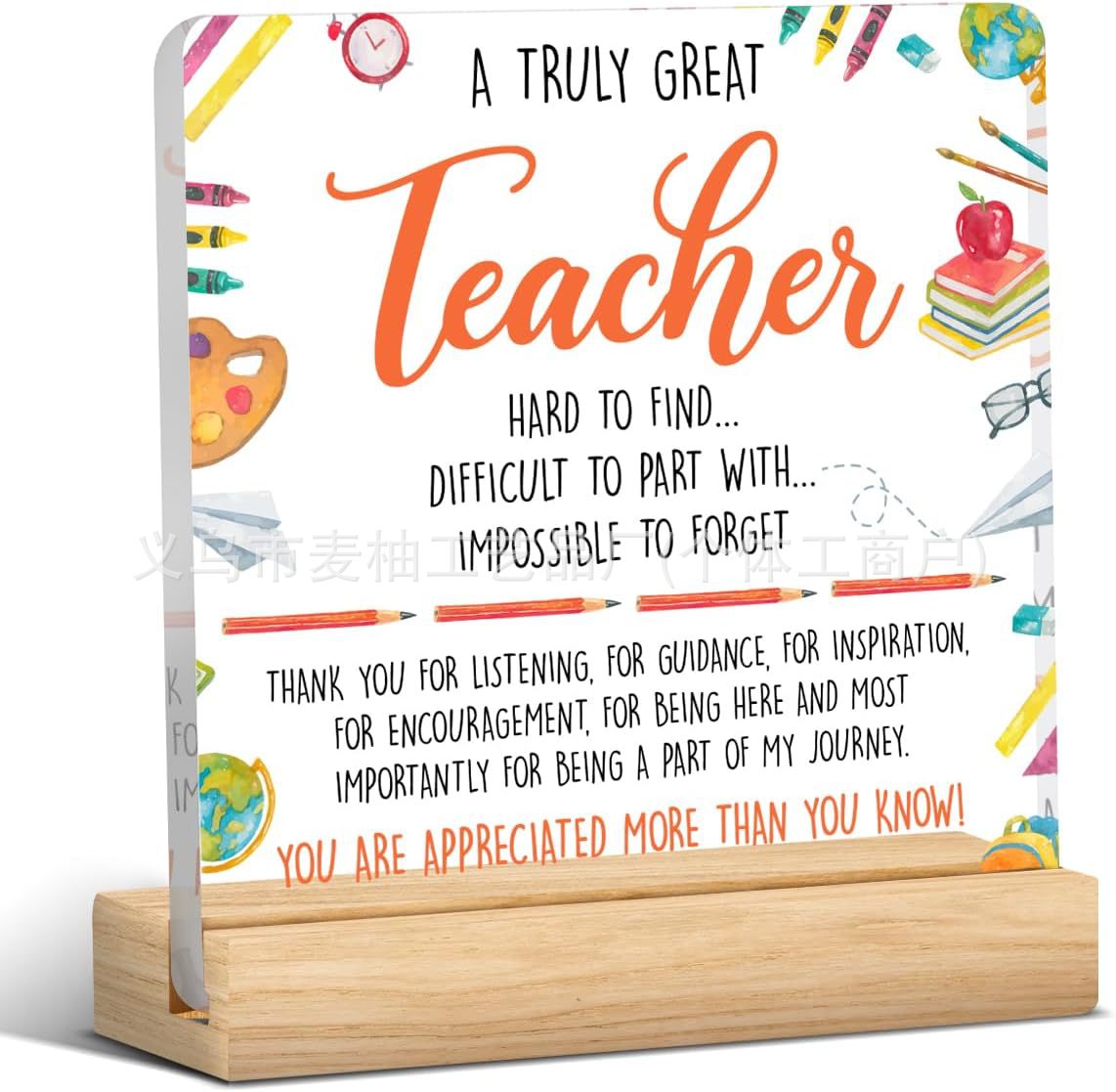 Acrylic Plak Teacher's Day