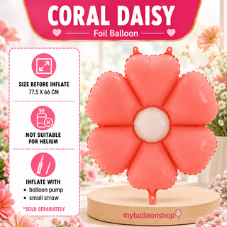 Medium Daisy Pastel Coral