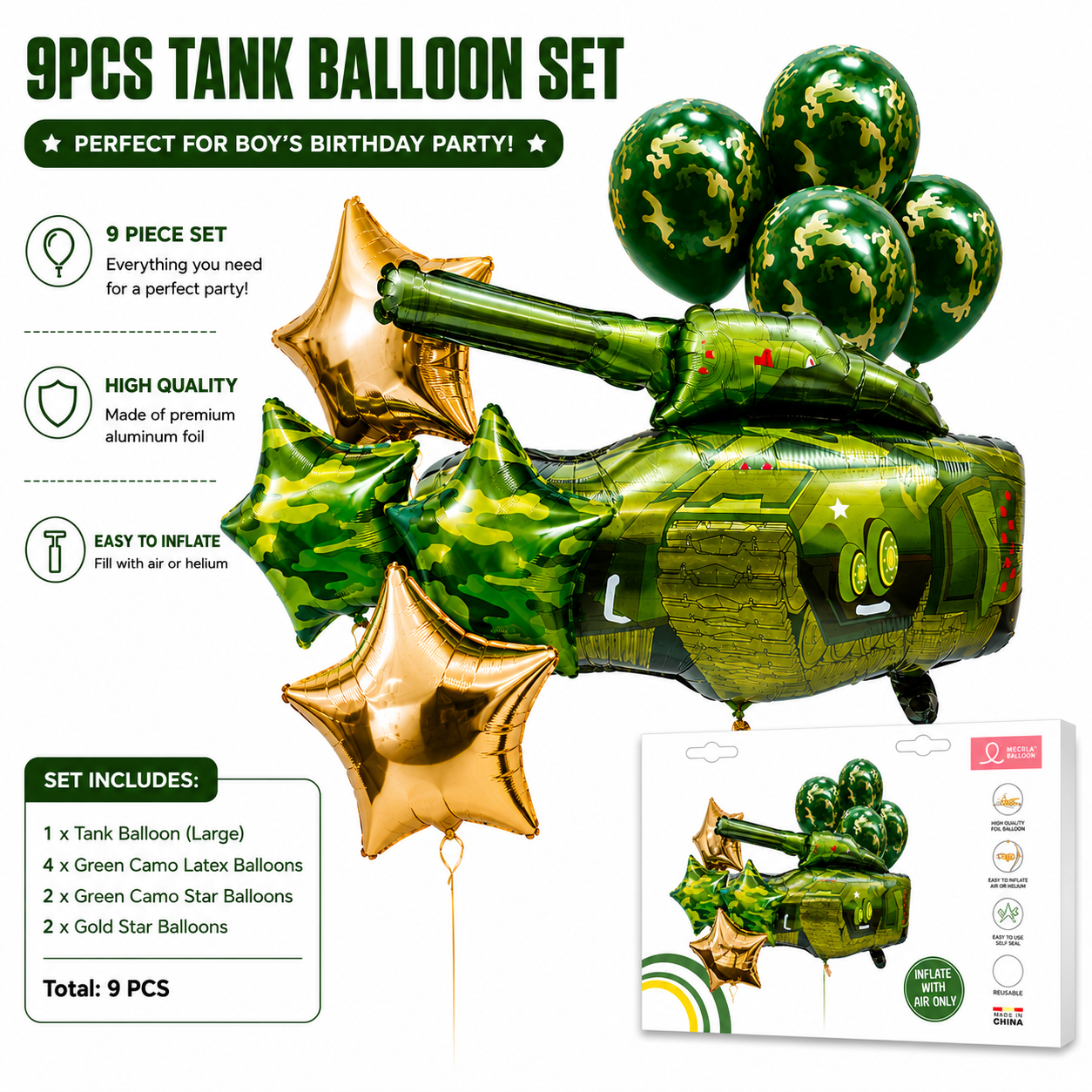 Melcra Balloons 5pcs Cartoon Set Theme