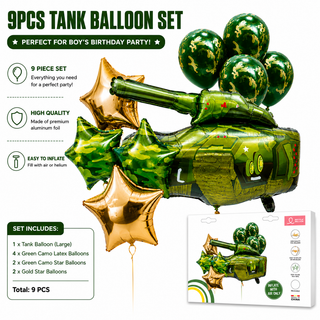 9pcs Army Tank Set