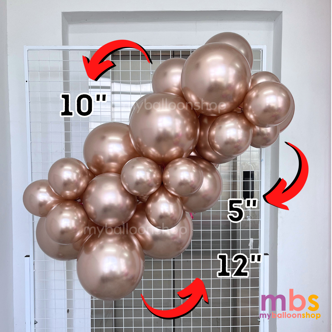 Chrome Balloons 5,10,12 inch