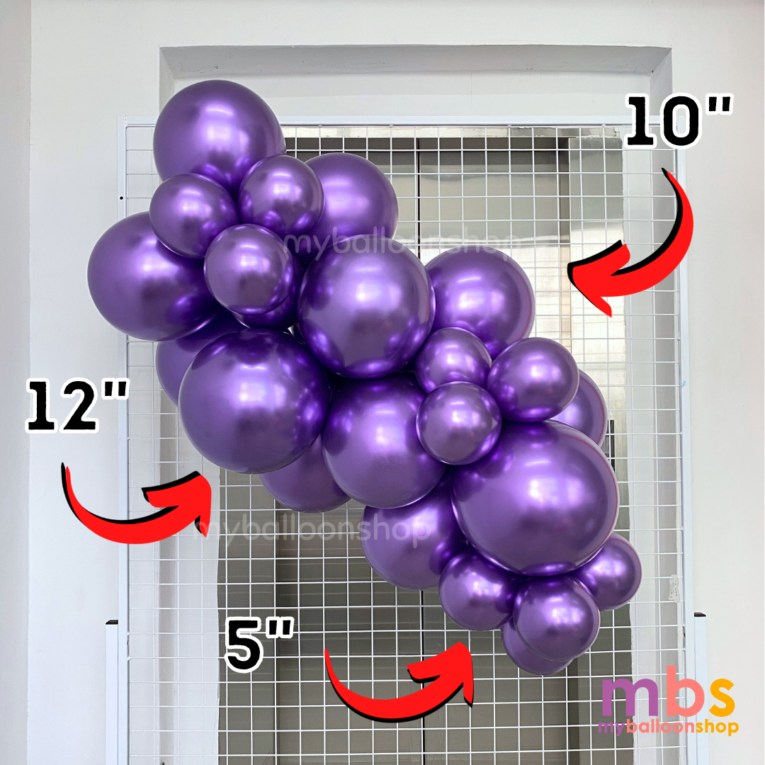 Chrome Balloons 5,10,12 inch