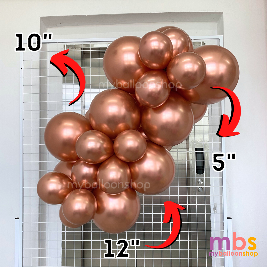 Chrome Balloons 5,10,12 inch