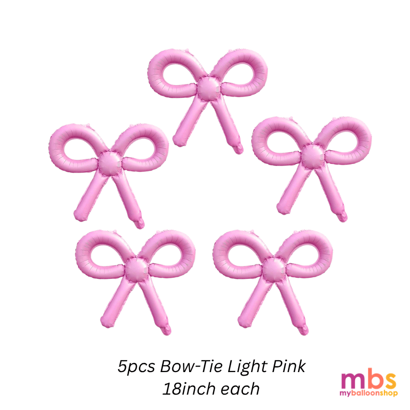 Bow Tie Colorful Ribbon Foil Balloons