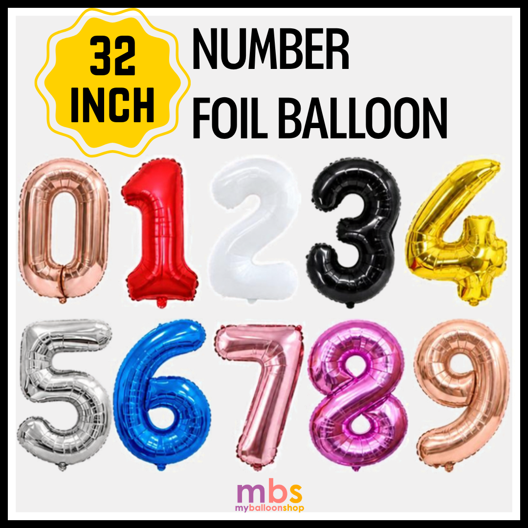【32 INCH】Number Balloons