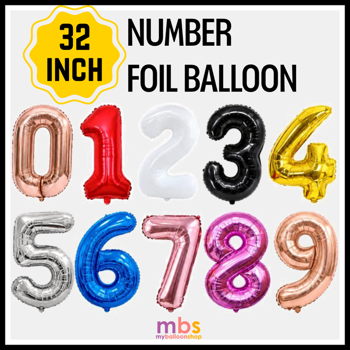 【32 INCH】Number Balloons