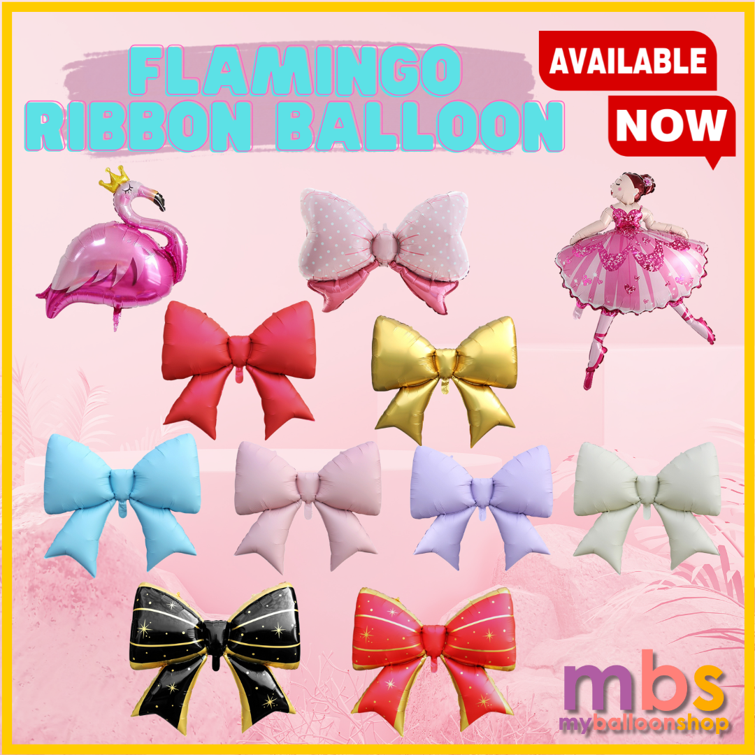 Ribbons Ballet Flamingo Balloons