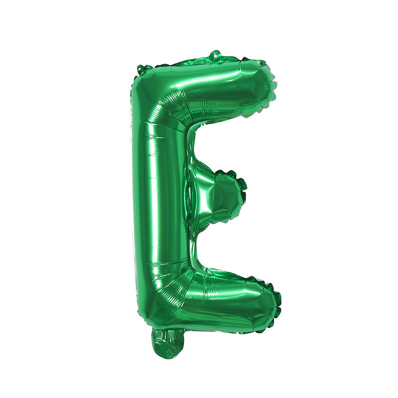 【16 INCH】Green ABC Balloons