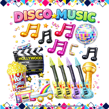 Retro 60's Music Balloons