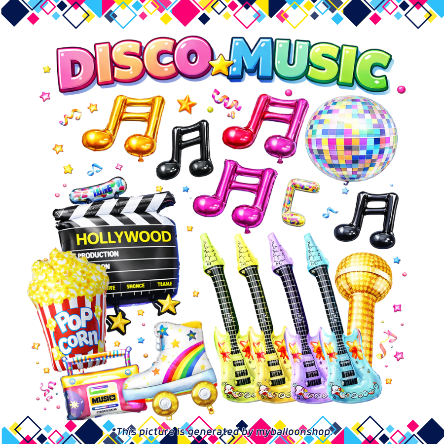 Retro 60's Music Balloons