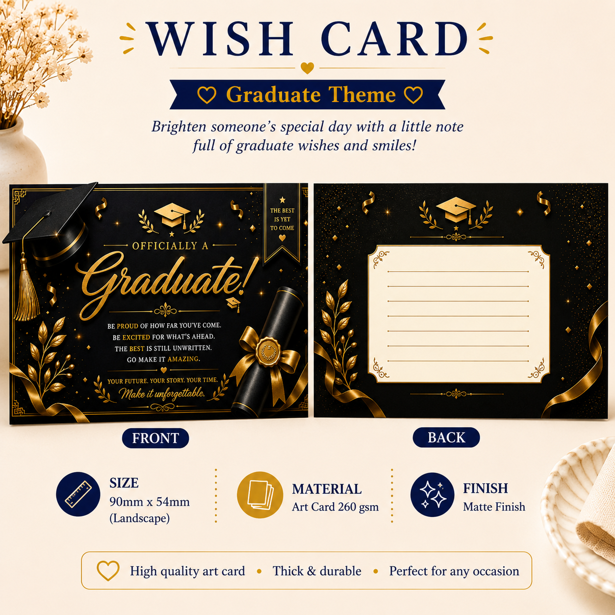100 pcs/box Wish Card