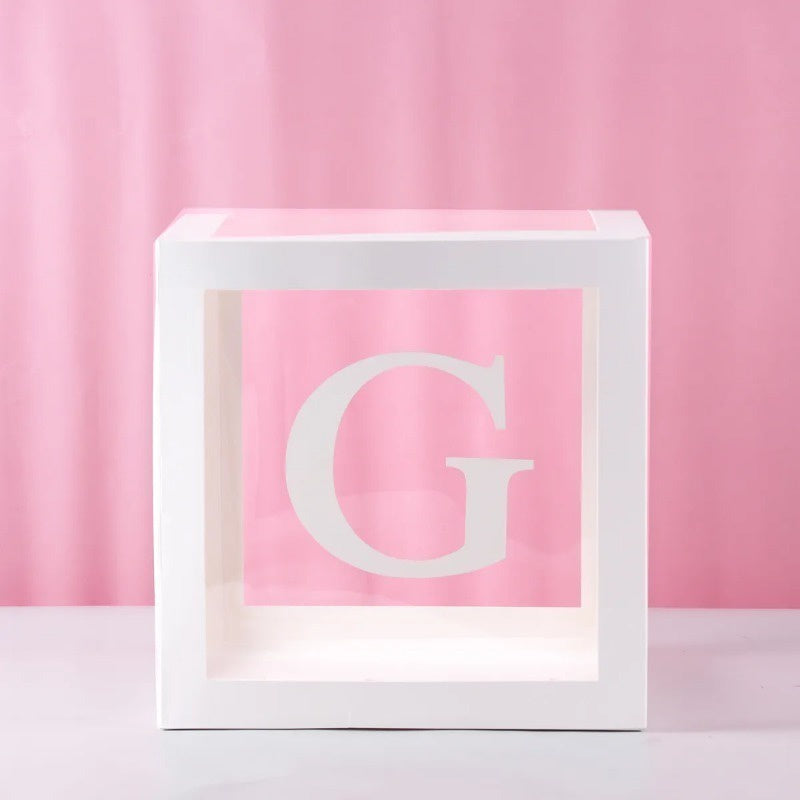 1 pc - Letter Boxes Transparent Birthday Party Decoration (LBOX)