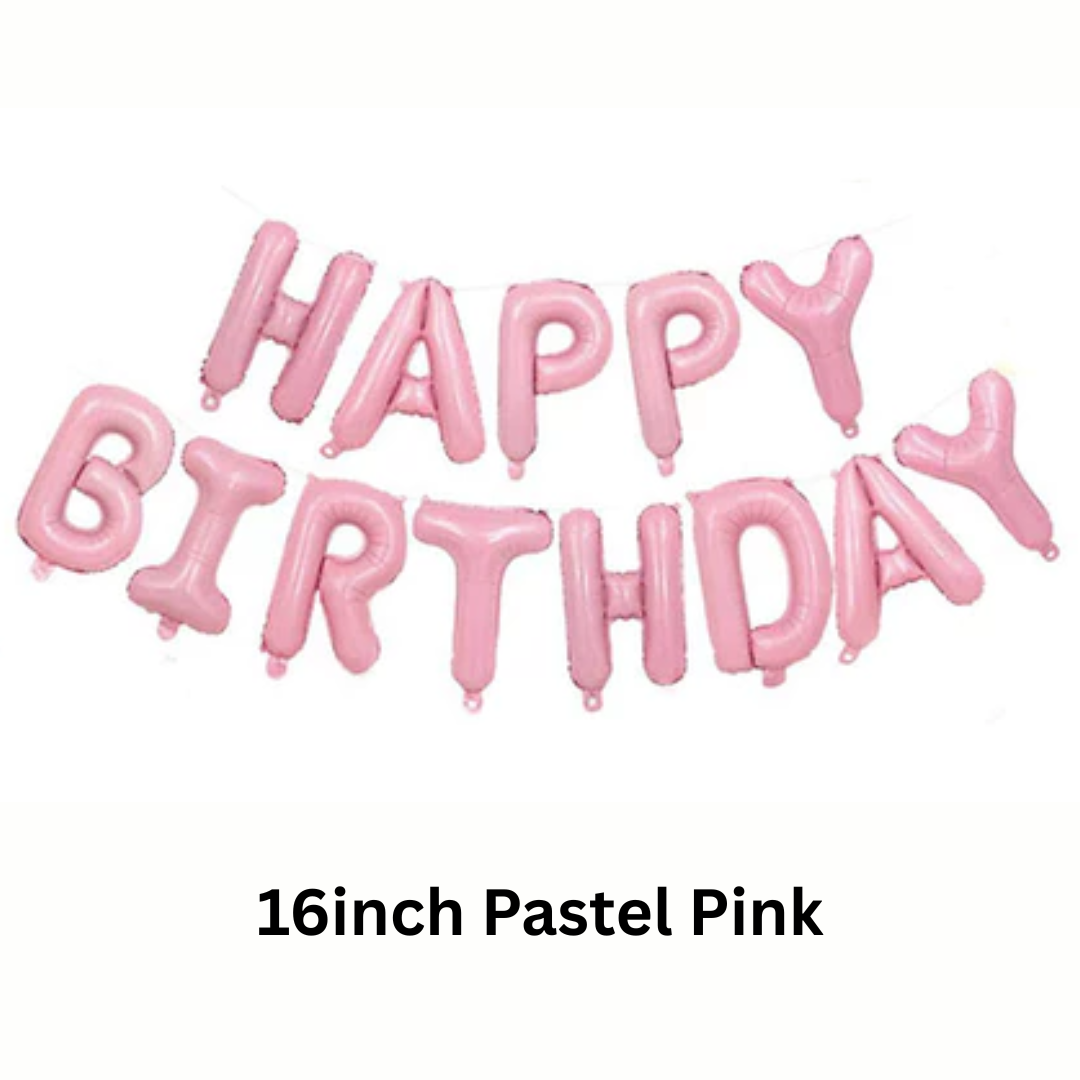 16 inch Happy Birthday Balloons Banner