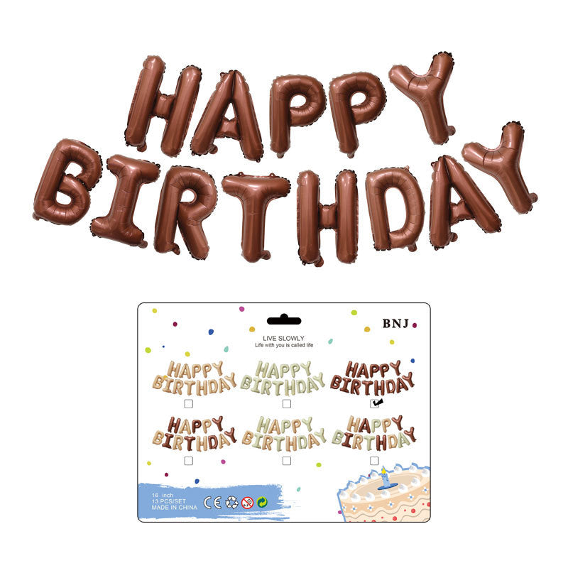 16 inch Happy Birthday Balloons Banner