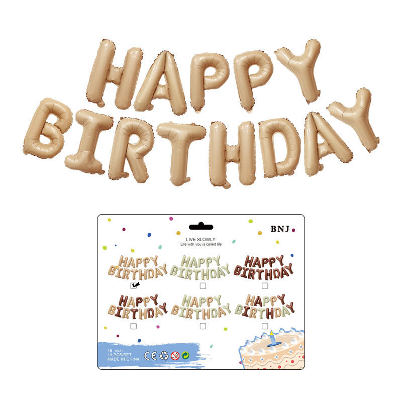 16 inch Happy Birthday Balloons Banner