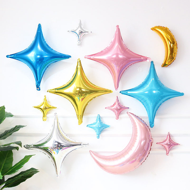 10/ 26 Inch 4 Pointed Star Foil Balloons