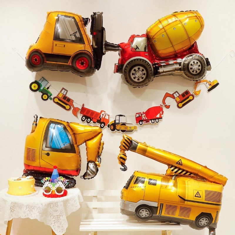 Construction Crane Forklift Digger Balloons