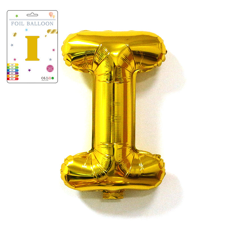 【16 INCH】Gold ABC Balloons