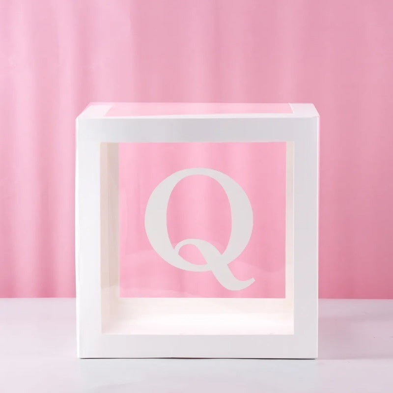1 pc - Letter Boxes Transparent Birthday Party Decoration (LBOX)