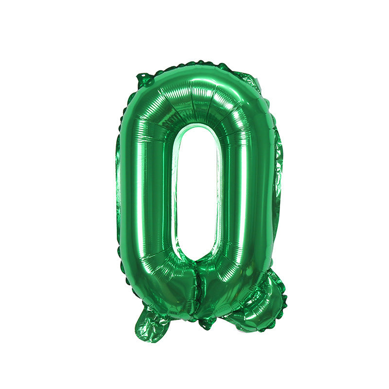 【16 INCH】Green ABC Balloons