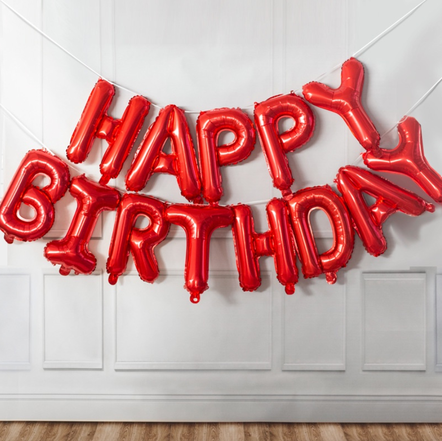 16 inch Happy Birthday Balloons Banner