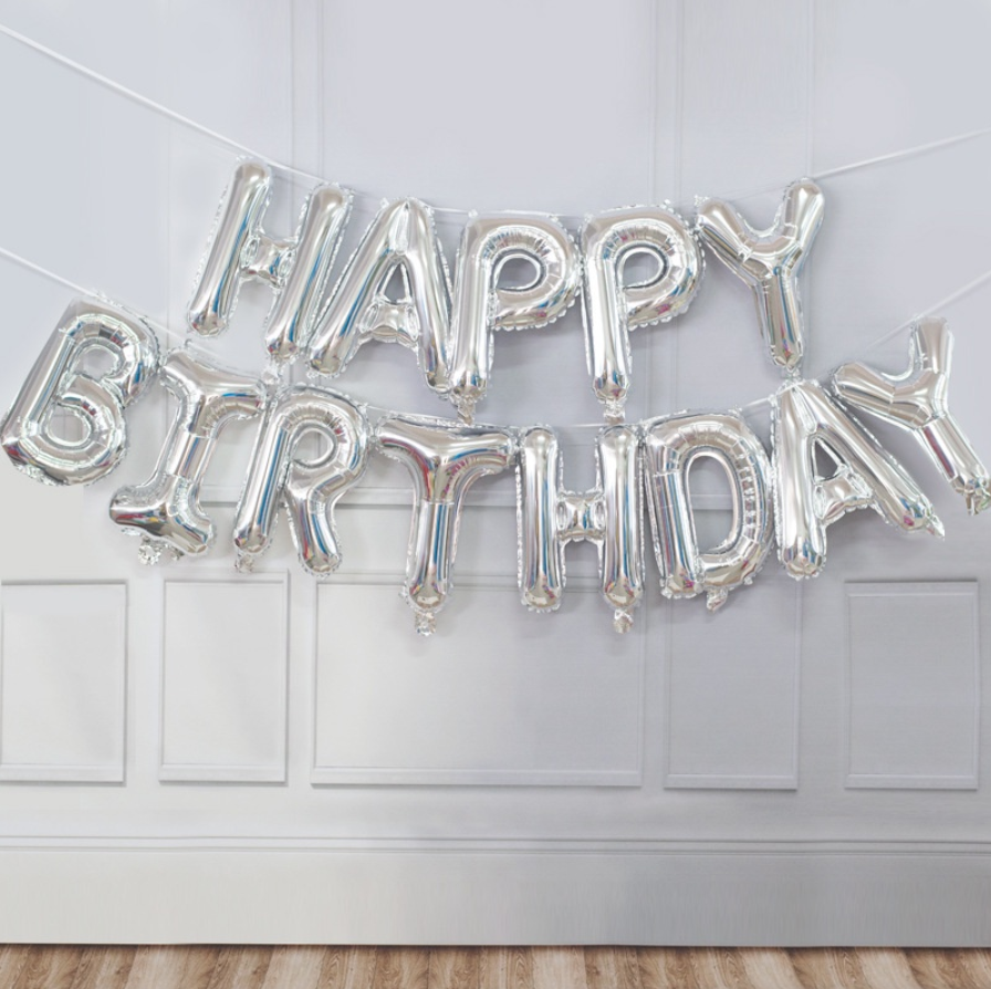 16 inch Happy Birthday Balloons Banner