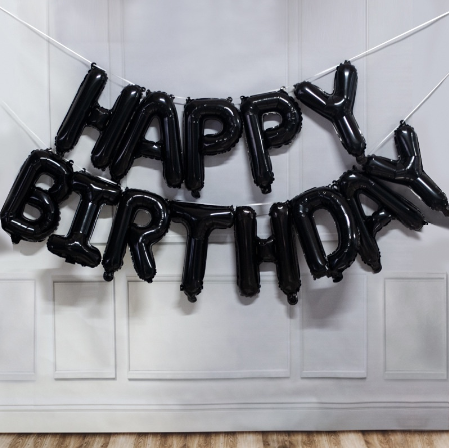 16 inch Happy Birthday Balloons Banner