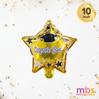 10" Grad Star Gold Hat