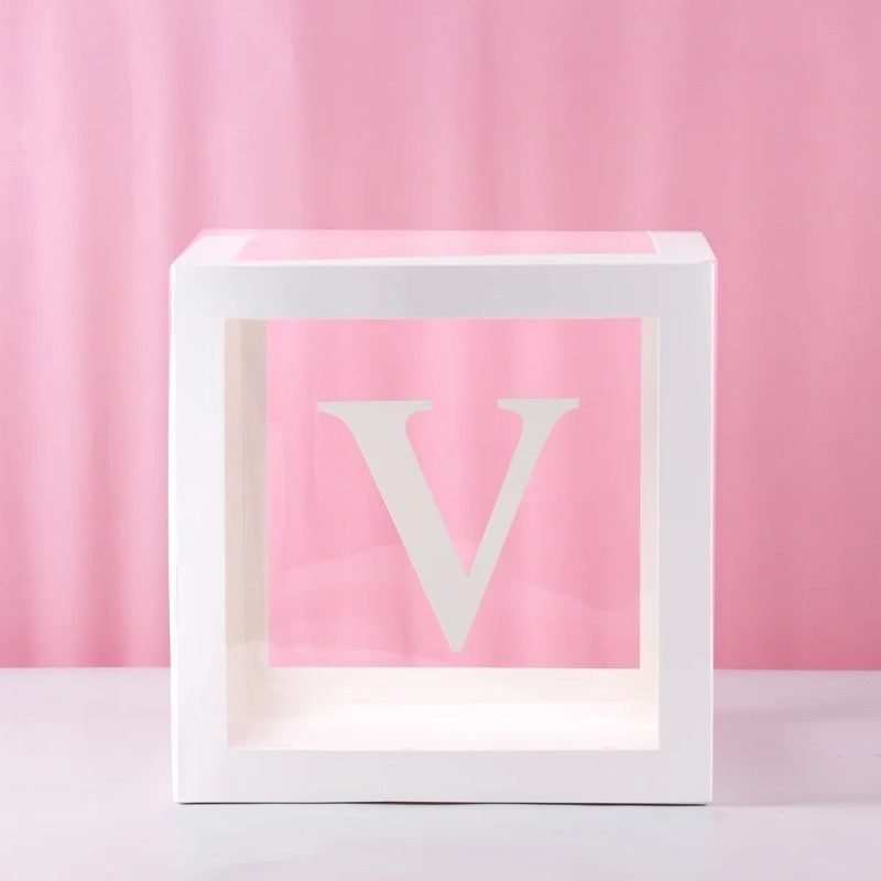 1 pc - Letter Boxes Transparent Birthday Party Decoration (LBOX)