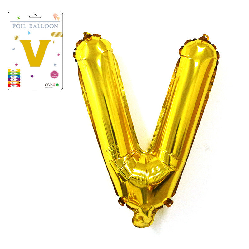【16 INCH】Gold ABC Balloons
