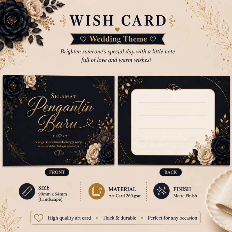 100 pcs/box Wish Card