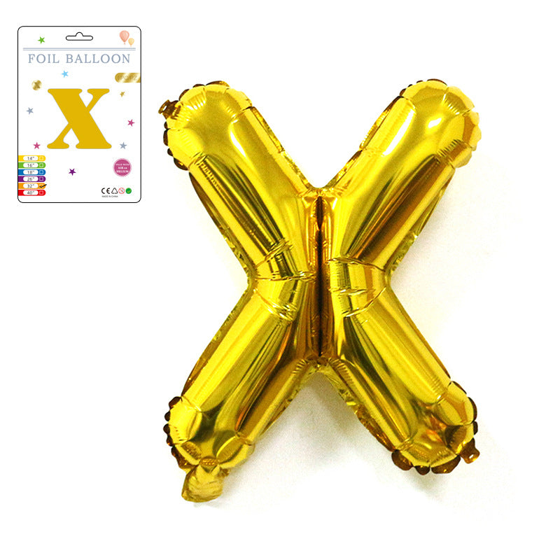 【16 INCH】Gold ABC Balloons