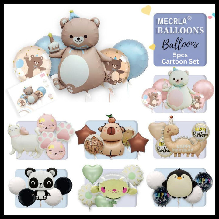 Melcra Balloons 5pcs Cartoon Set Theme
