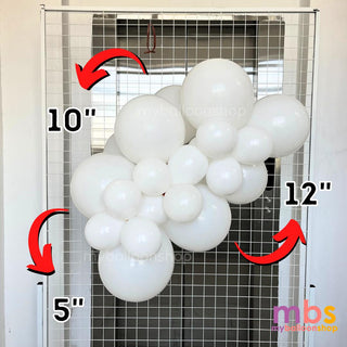 12" - 10 pcs White