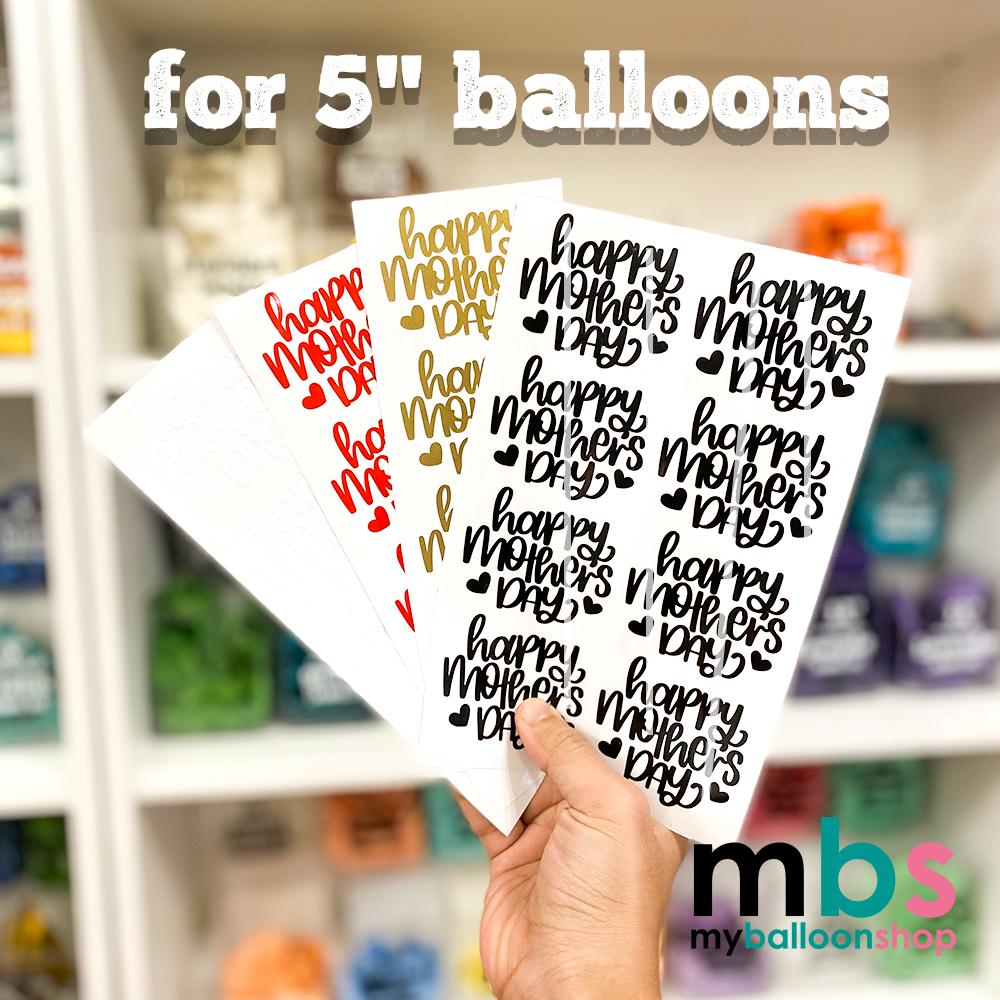 All Design - Sticker for 5'' Inch Love Heart Balloons (Balloons Not Included)