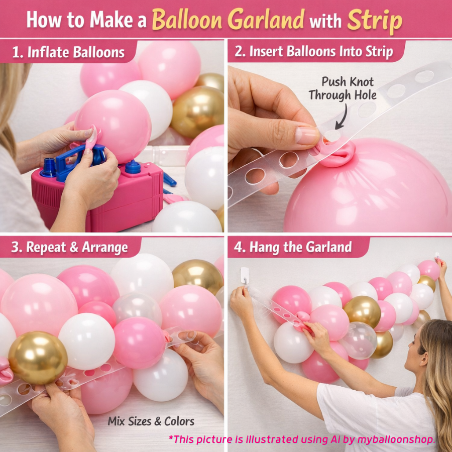 5m Balloon Chain 2 Holes