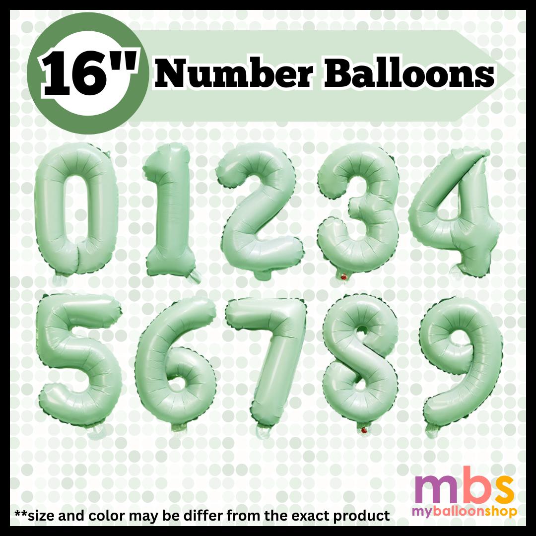 【16 INCH】Pastel Green ABC Balloons