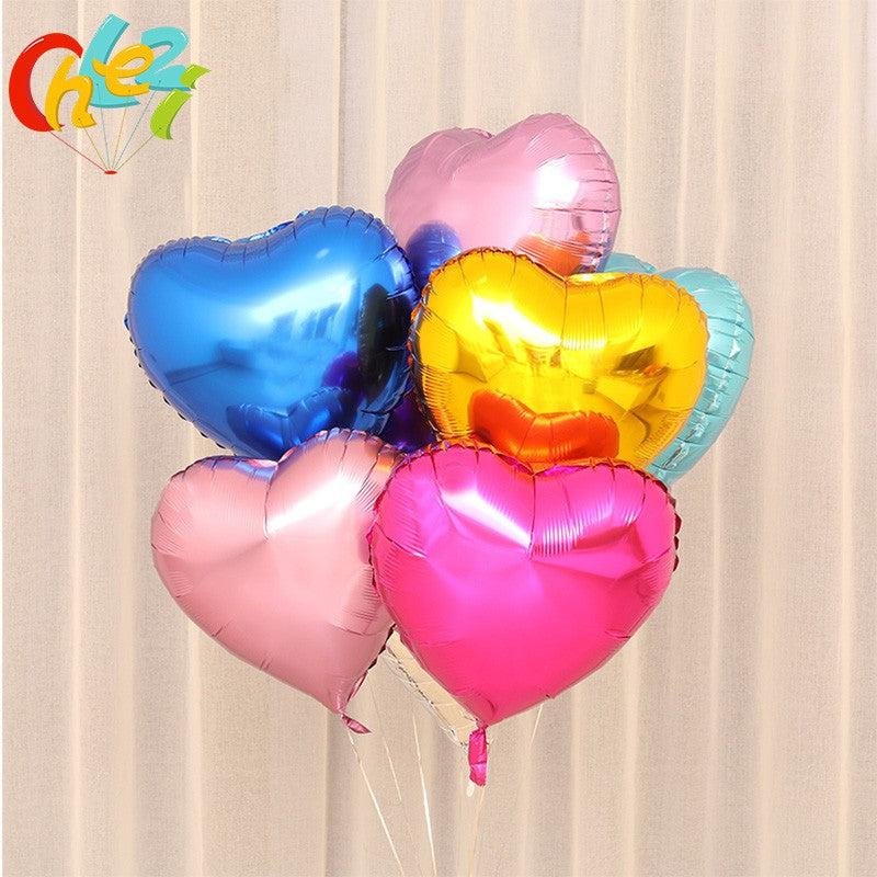 [10 pcs] Wholesale 18 inch Love Heart Foil Balloons (18L)