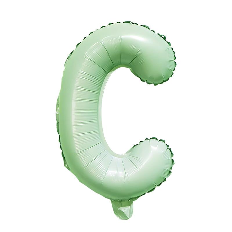 【16 INCH】Pastel Green ABC Balloons