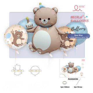 5pcs Bear Blue Set