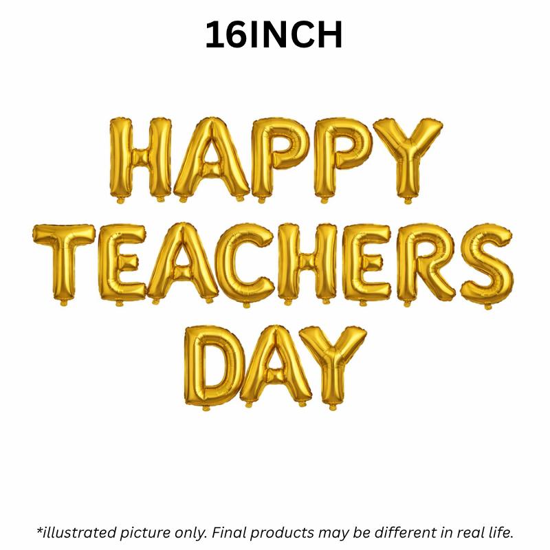 16 inch Happy Teachers Day Selamat Hari Guru Foil Letter Balloon Set