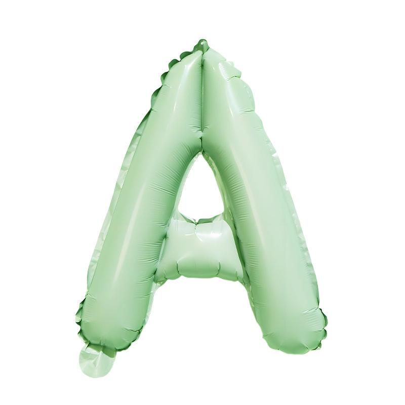 【16 INCH】Pastel Green ABC Balloons