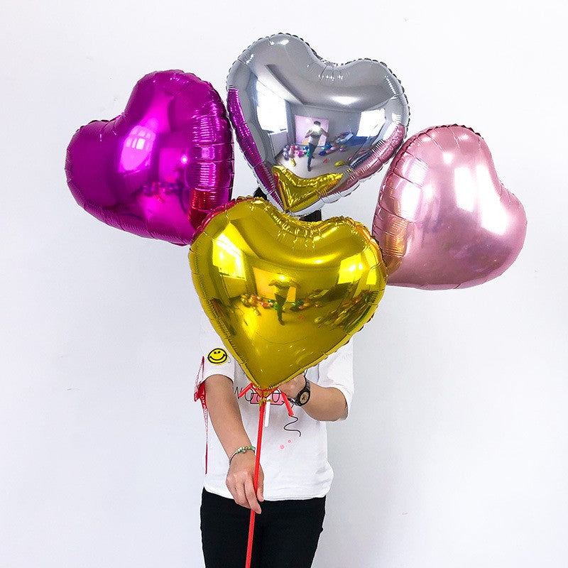 [10 pcs] Wholesale 18 inch Love Heart Foil Balloons (18L)