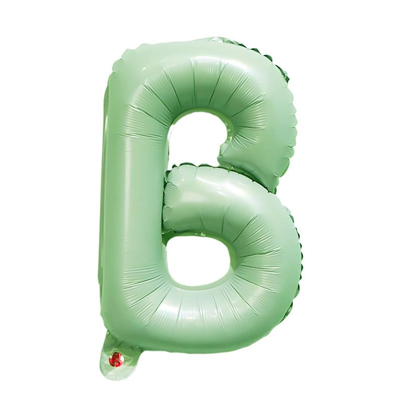 【16 INCH】Pastel Green ABC Balloons