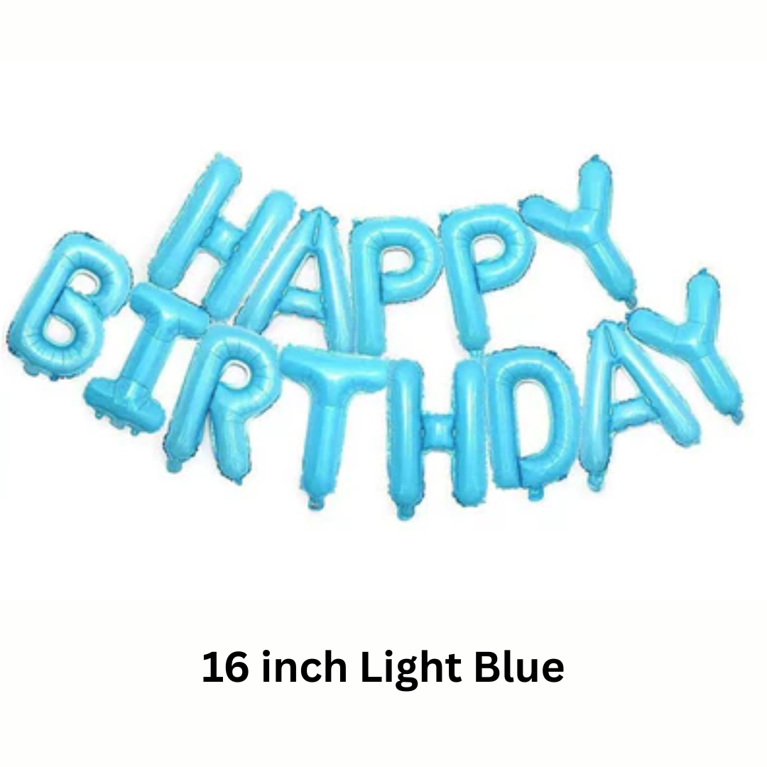 16 inch Happy Birthday Balloons Banner