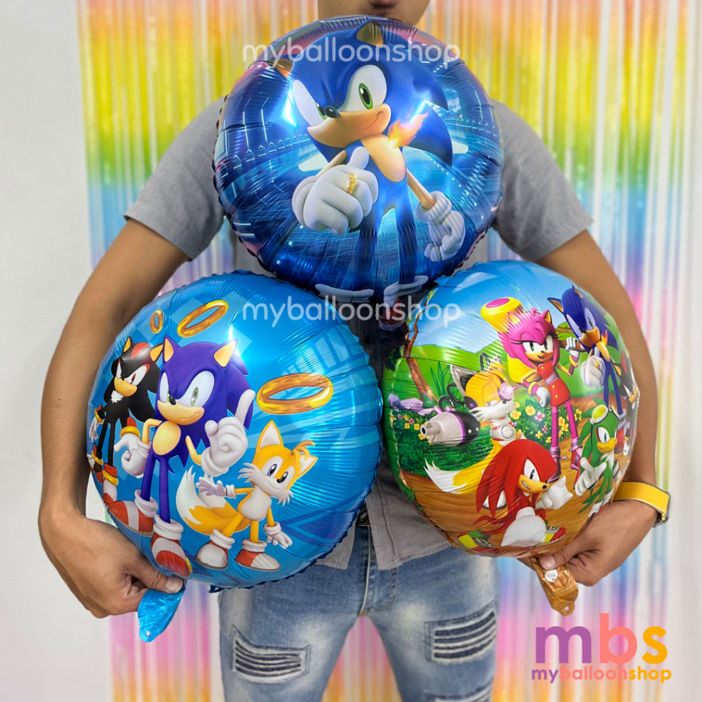 Sonic Character Balloons Foiled Cartoon