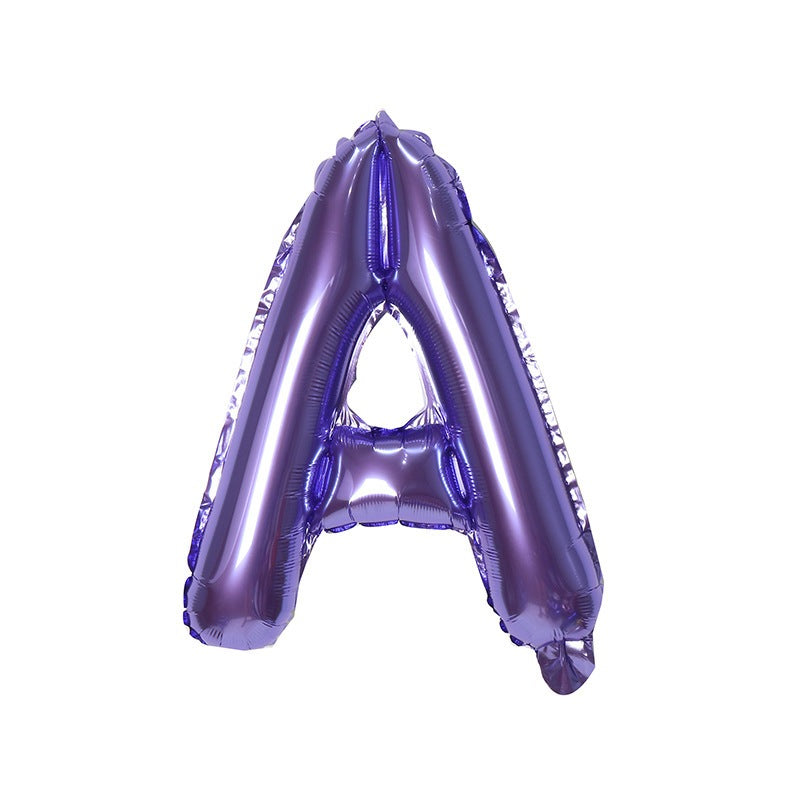 【16 INCH】Purple ABC Balloons