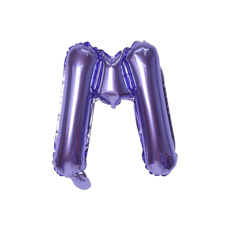【16 INCH】Purple ABC Balloons