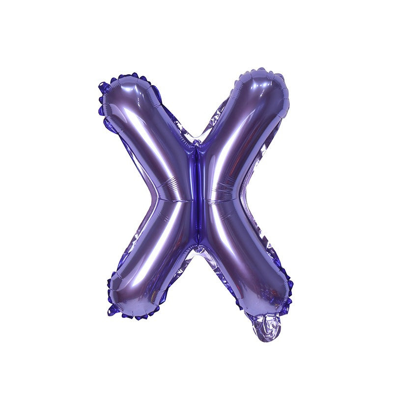 【16 INCH】Purple ABC Balloons