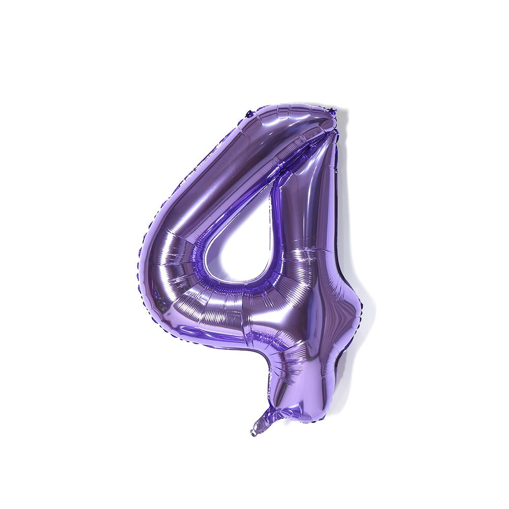 【16 INCH】Purple ABC Balloons